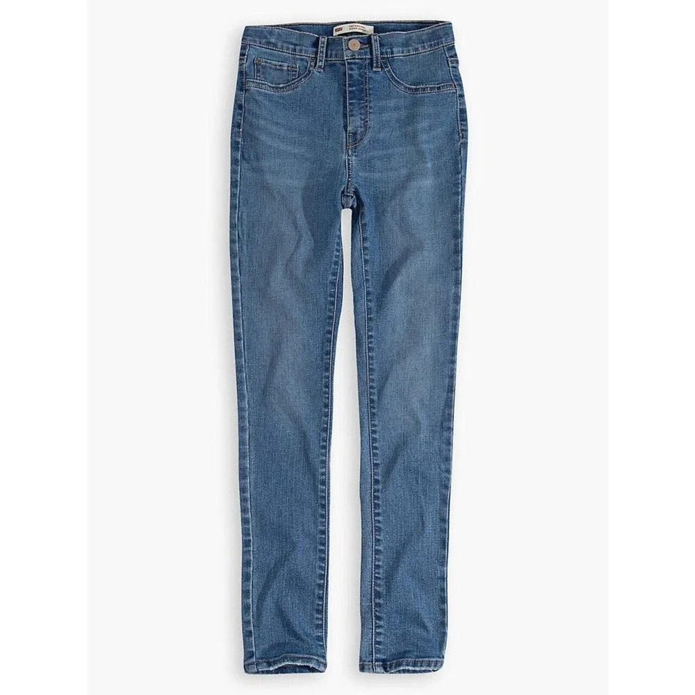 Levis Girls 720 High Rise Super Skinny Jeans Blue Stretch Denim Size 12 Regular
